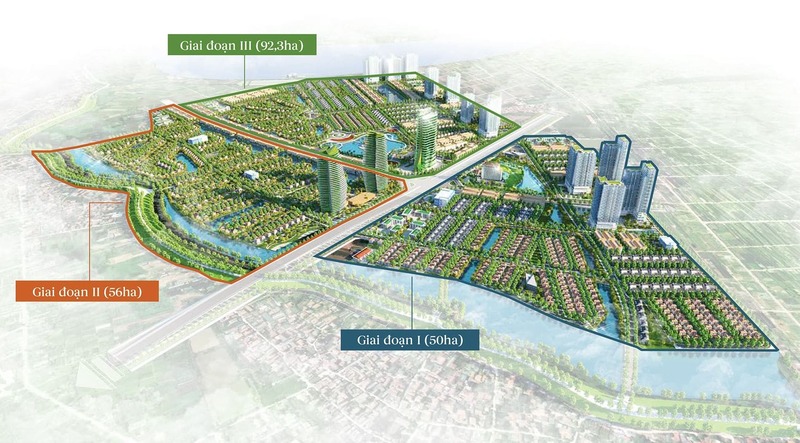 mặt bằng tổng thể các phân kỳ giai đoạn của dự án Alluvia City
