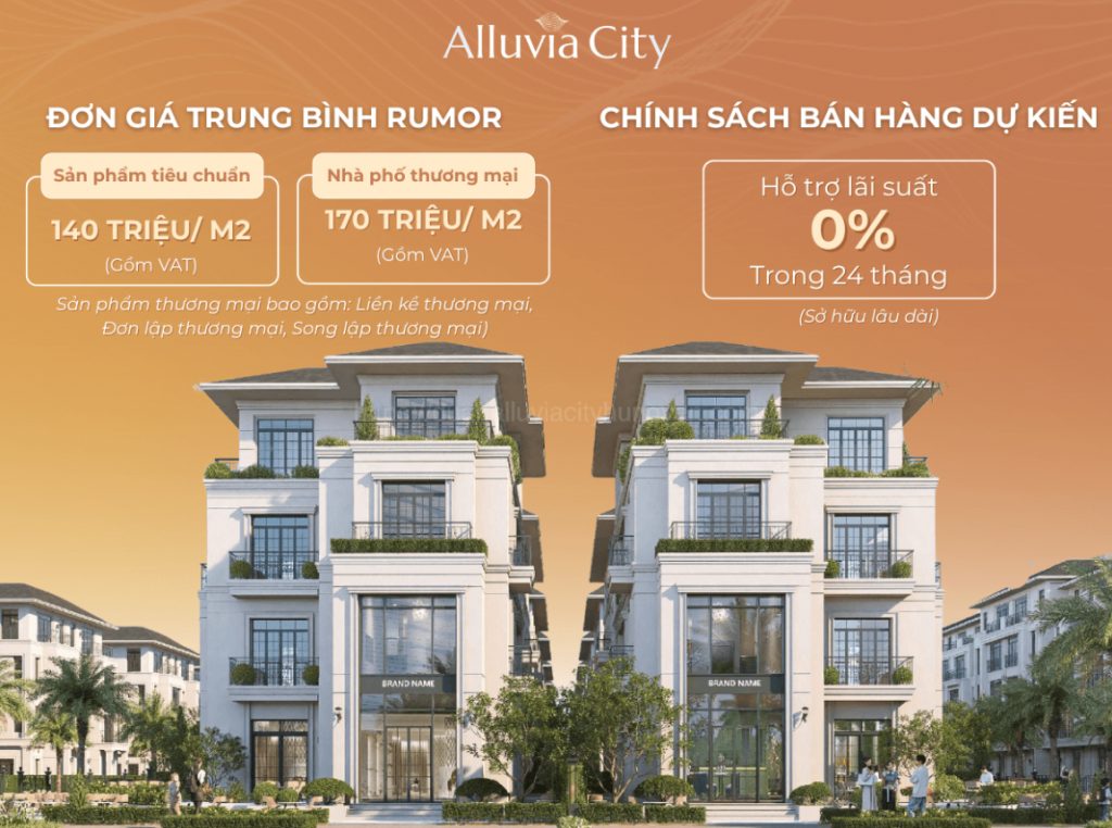 Chính sách bán hàng ưu việt tại dự án Alluvia City Hưng Yên