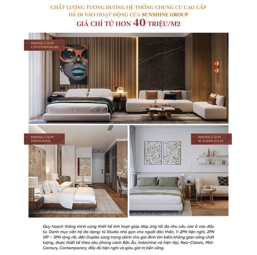Nội thất cao cấp Chung cư Sunshine Legend City 