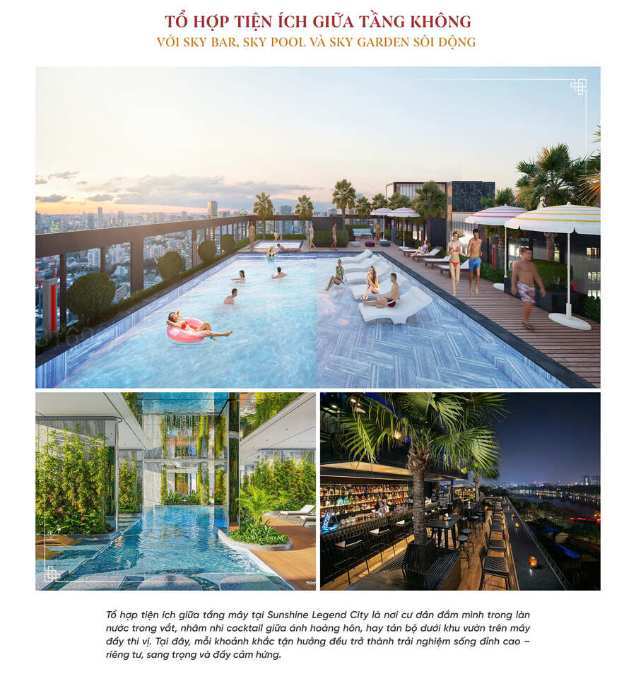 TIỆN ÍCH CHUNG CƯ Sunshine Legend City Hà Nội – căn hộ cao cấp, sang trọng