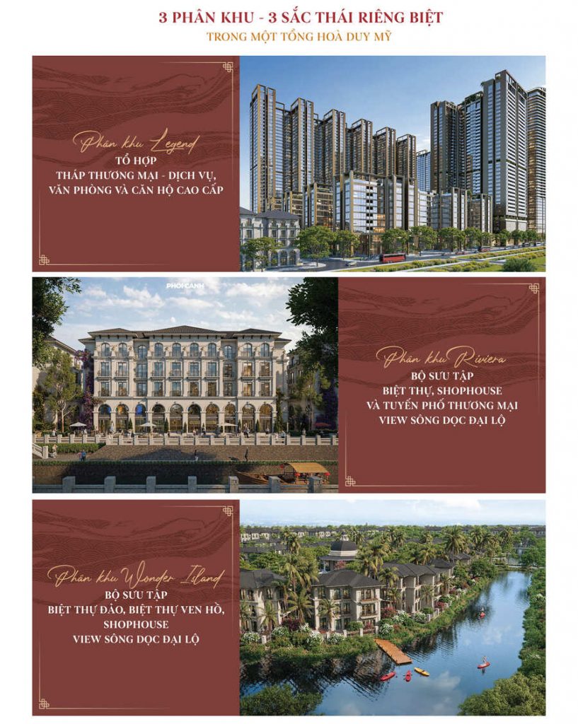 3 phân khu Chung cư Sunshine Legend City Hà Nội – căn hộ cao cấp, sang trọng